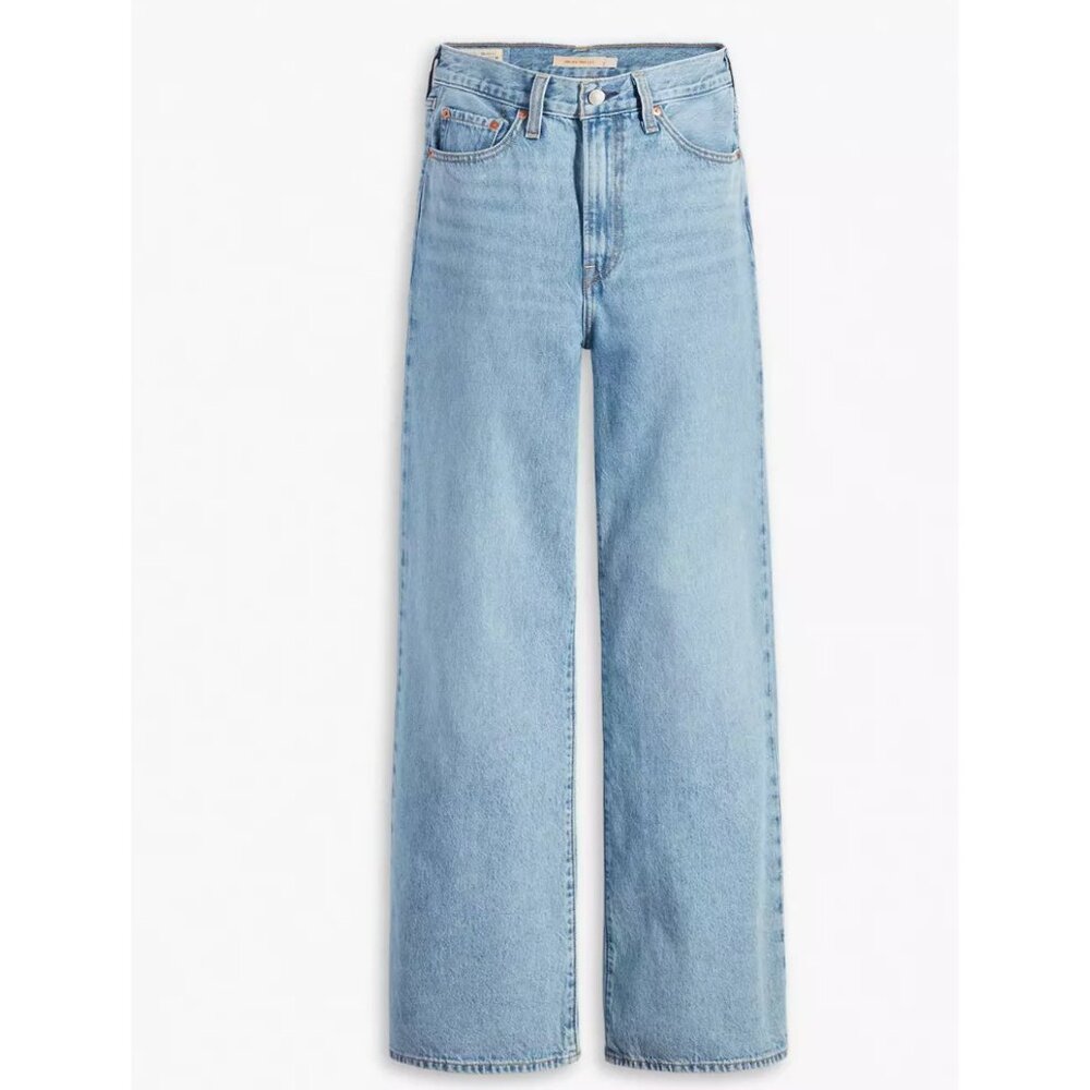 Levi's 34x32 Premium Ribcage Wide Leg Women's Jeans Far And Wide Light Wash - Picture 6 of 9